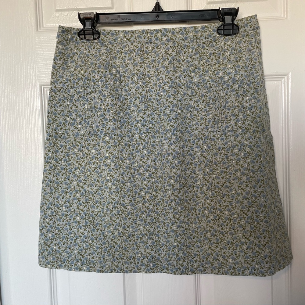 J. Crew Floral Mini Skirt in Light Blue Floral